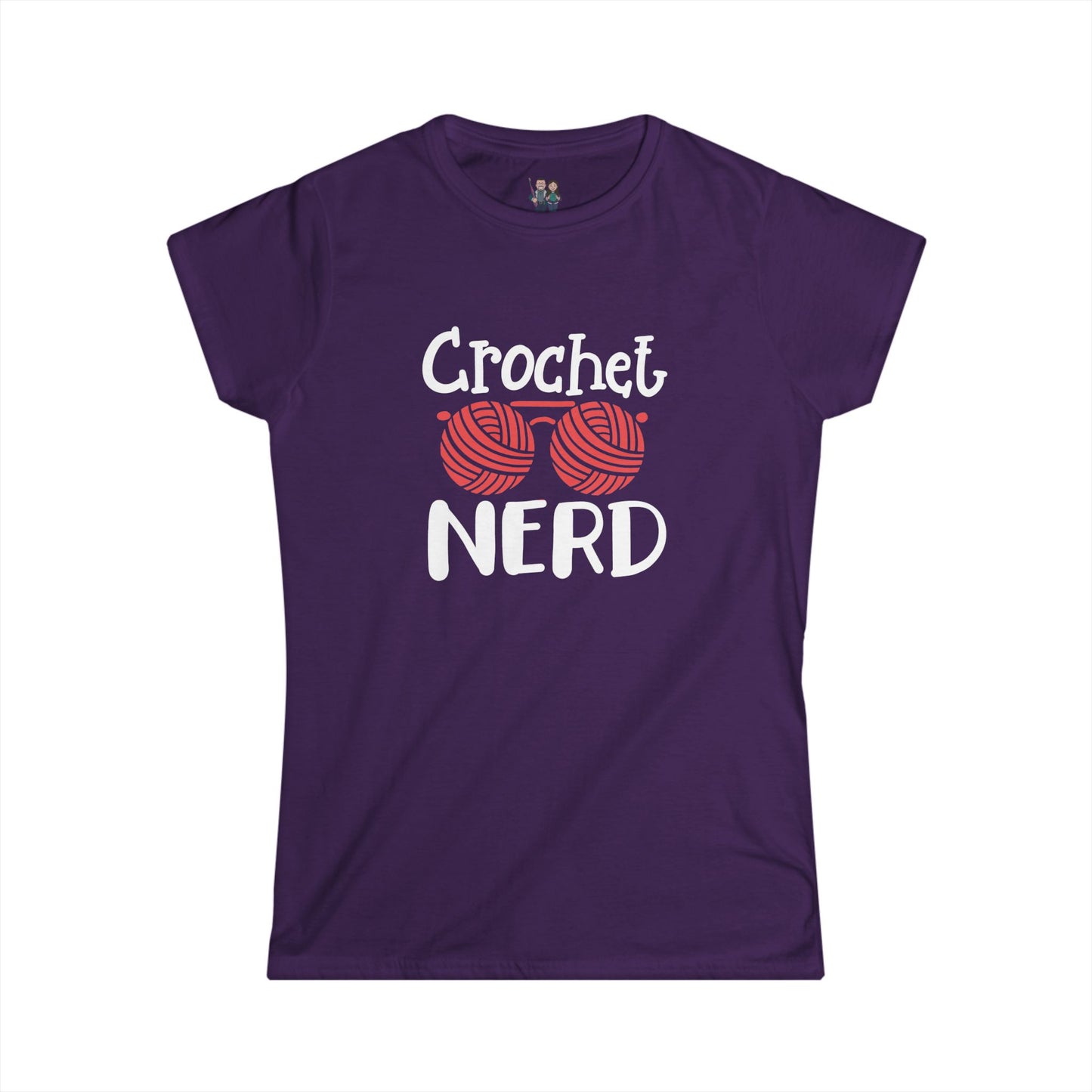 Crochet Nerd, Funny Saying Women's Softstyle Tee