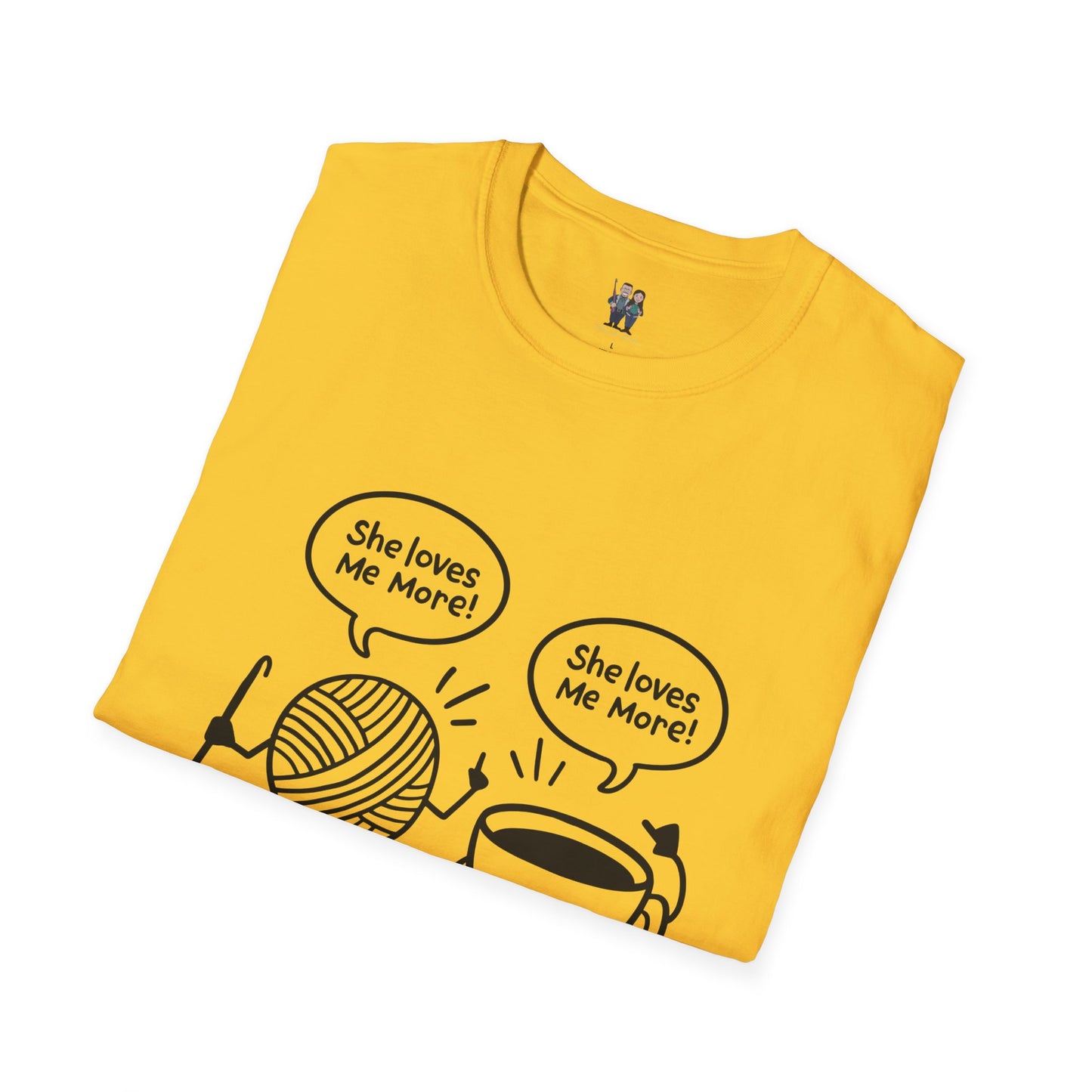 Yarn And Coffee Battle Unisex Heavy Cotton Tee, Crochet Gift