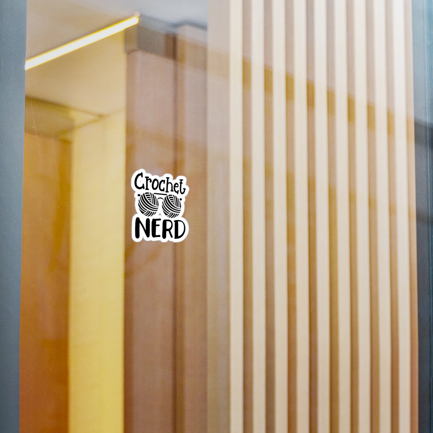 Crochet Nerd Kiss-Cut Vinyl Decal, Cute Crochet Sticker