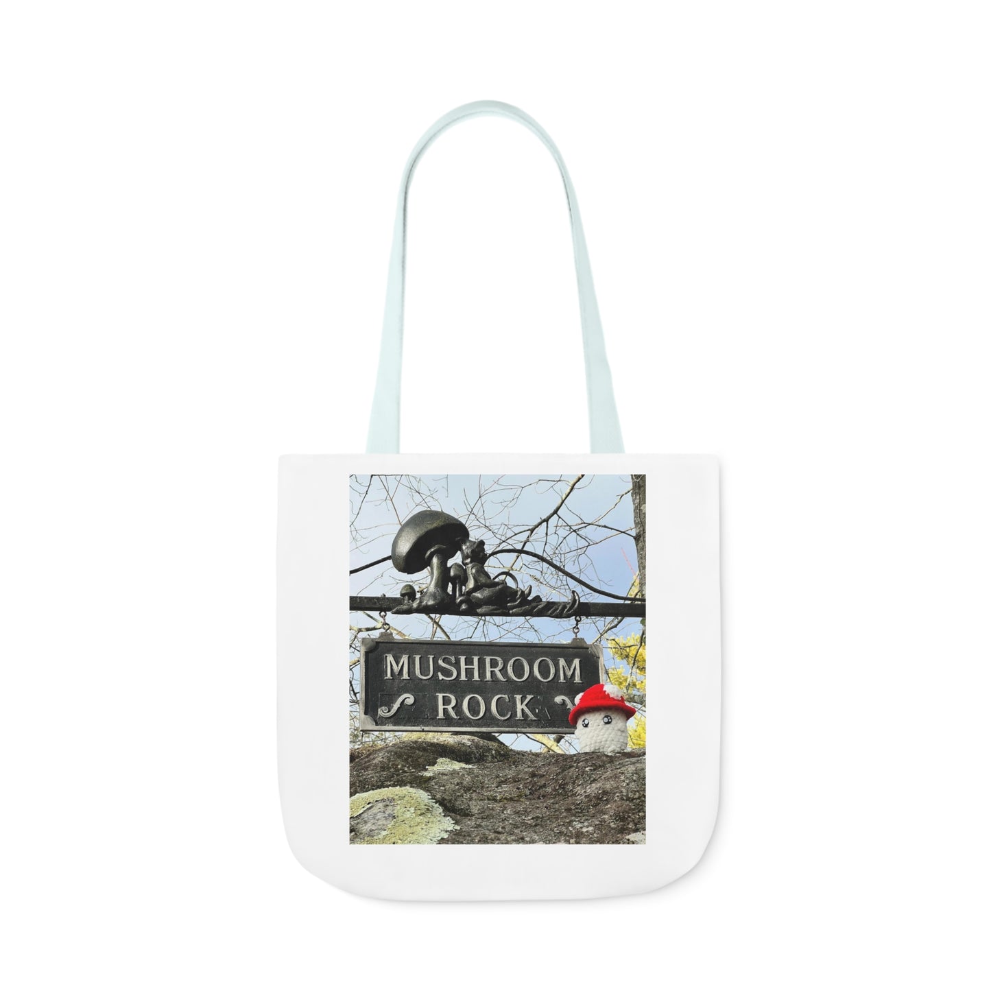 Mac the Mushroom Adventure Canvas Tote Bag, 3 Sizes, 5-Color Straps
