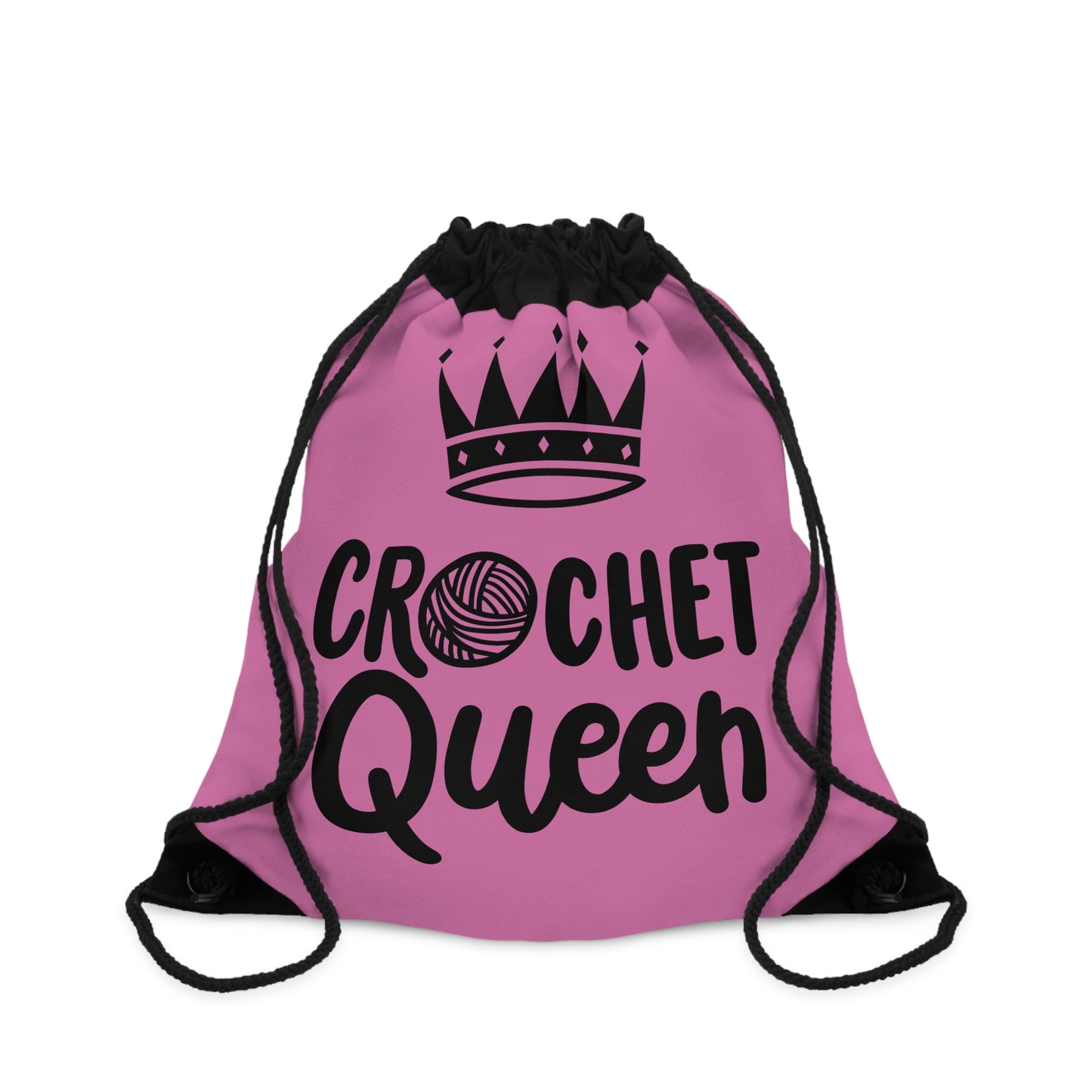 Crochet Queen Yarn Bag, Drawstring Bag