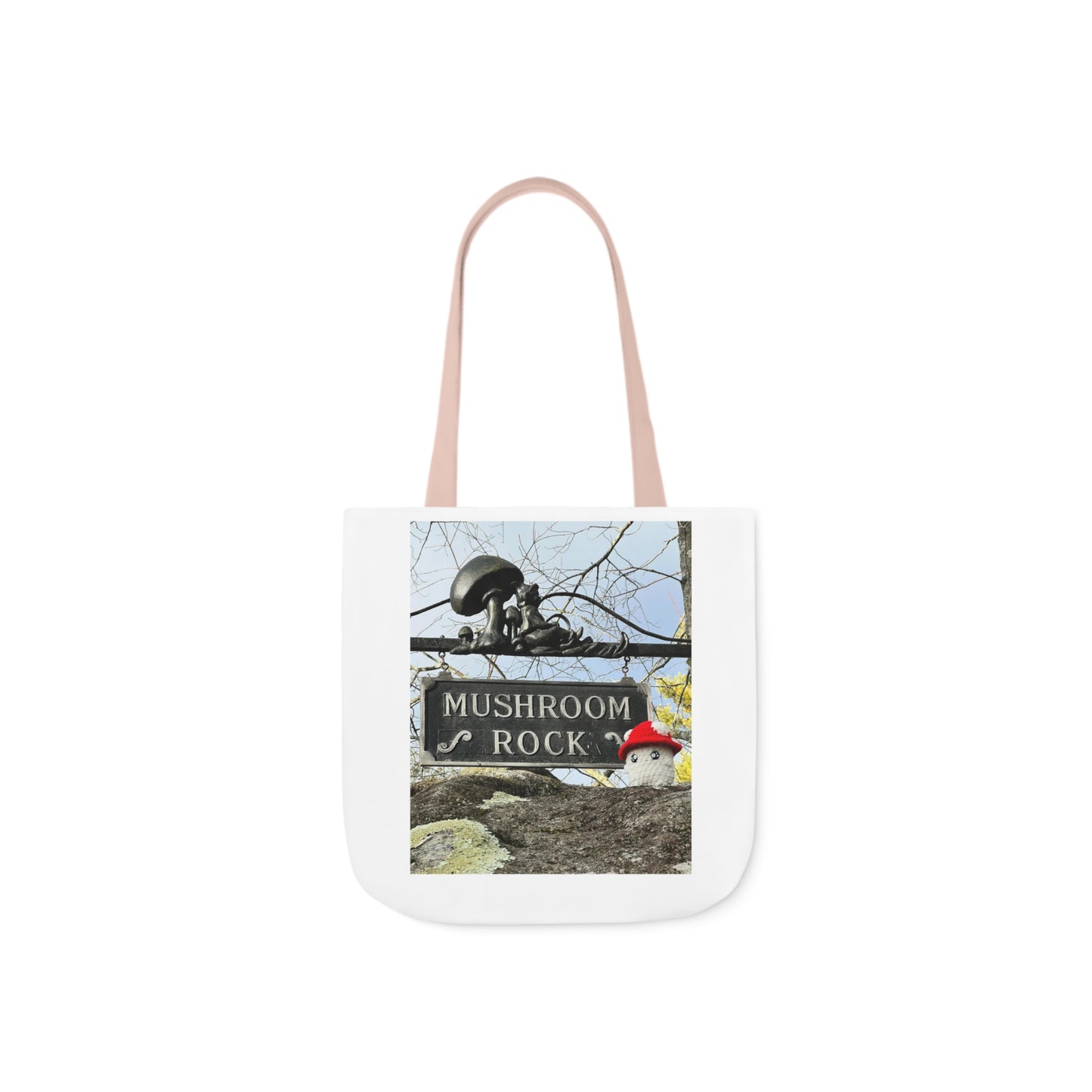 Mac the Mushroom Adventure Canvas Tote Bag, 3 Sizes, 5-Color Straps