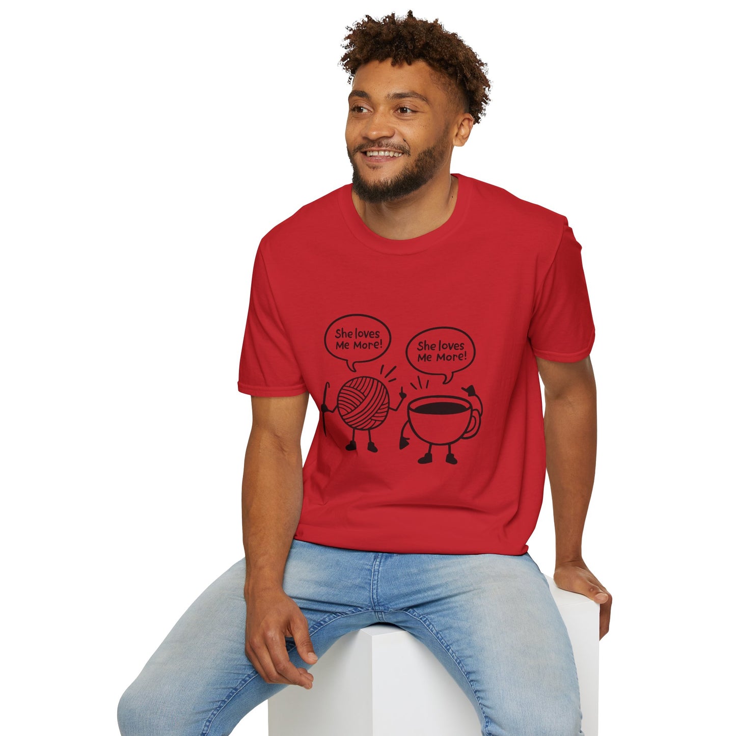 Yarn And Coffee Battle Unisex Heavy Cotton Tee, Crochet Gift