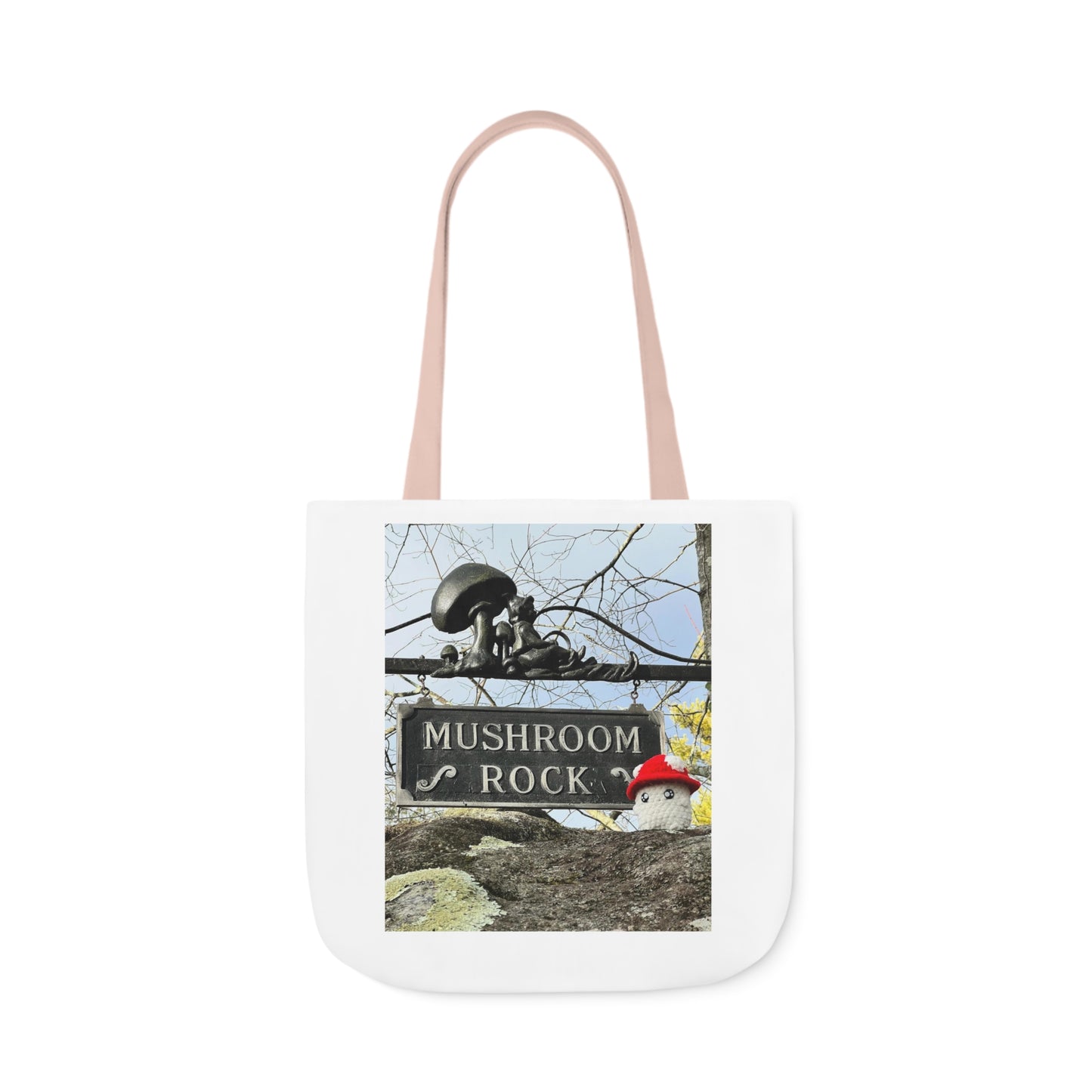 Mac the Mushroom Adventure Canvas Tote Bag, 3 Sizes, 5-Color Straps