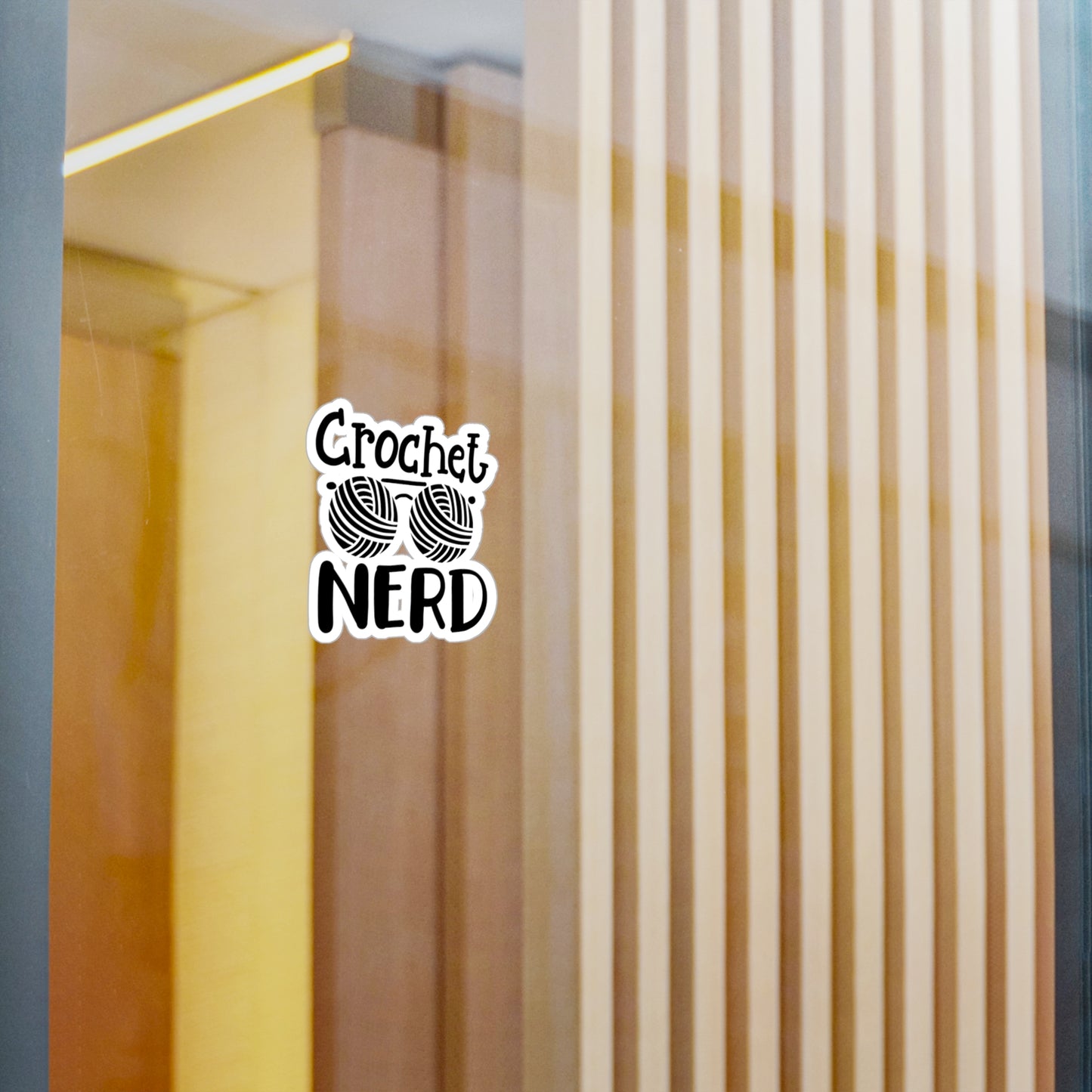 Crochet Nerd Kiss-Cut Vinyl Decal, Cute Crochet Sticker