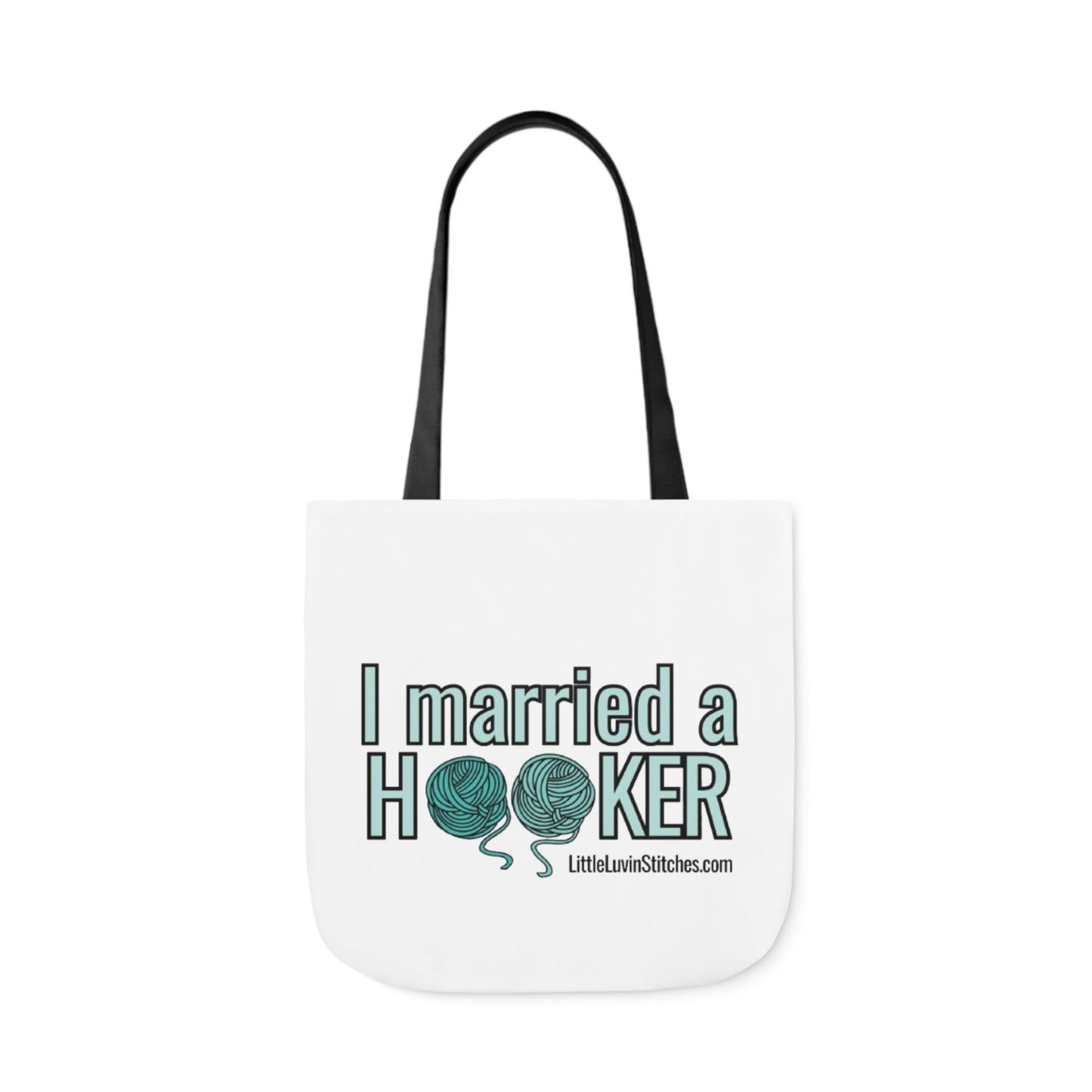 Cute Crochet Saying Canvas Tote Bag, 5-Color Straps, 3 Sizes