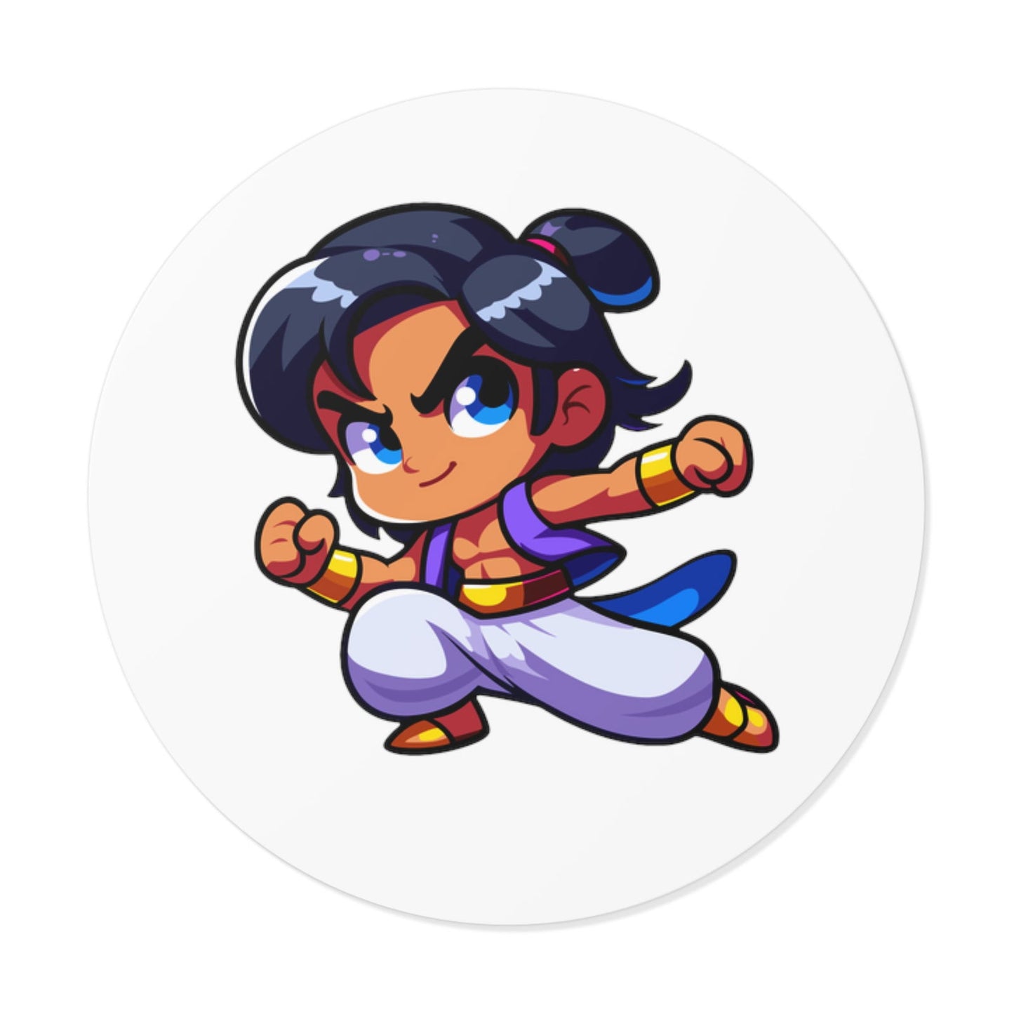 Aladdin Round Vinyl Stickers - Little Luvin Stitches