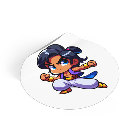 Aladdin Round Vinyl Stickers - Little Luvin Stitches