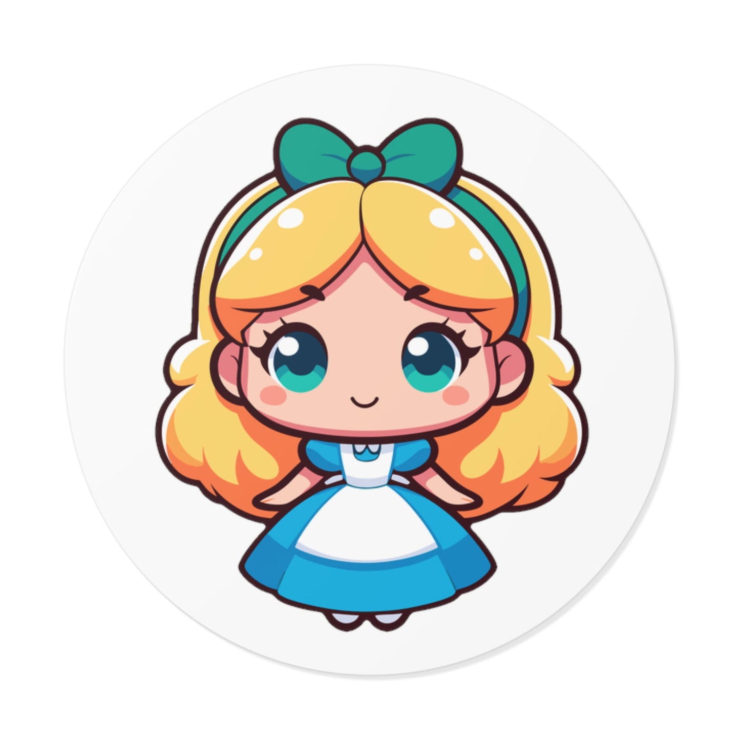 Alice Round Vinyl Stickers - Little Luvin Stitches