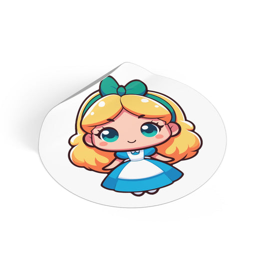 Alice Round Vinyl Stickers - Little Luvin Stitches