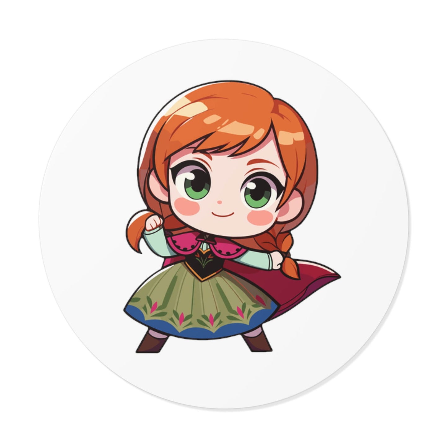Anna Round Vinyl Stickers - Little Luvin Stitches