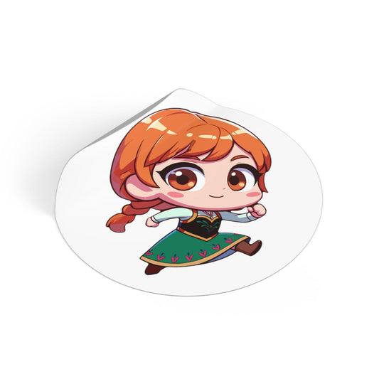 Anna V2 Round Vinyl Stickers - Little Luvin Stitches