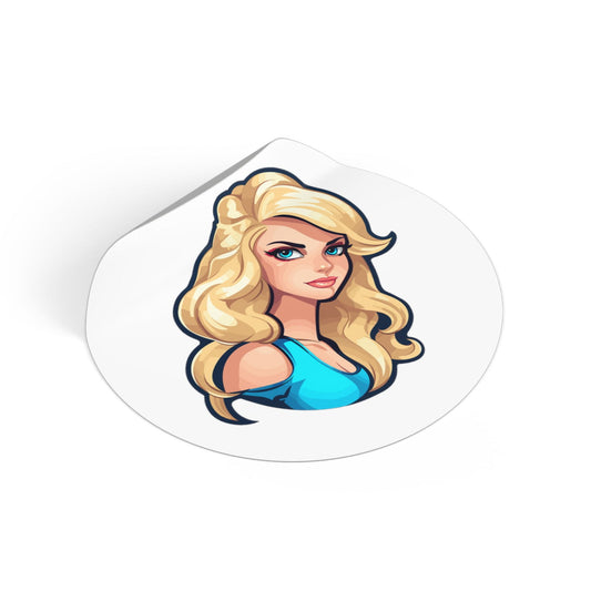 Barbie Round Vinyl Stickers - Little Luvin Stitches