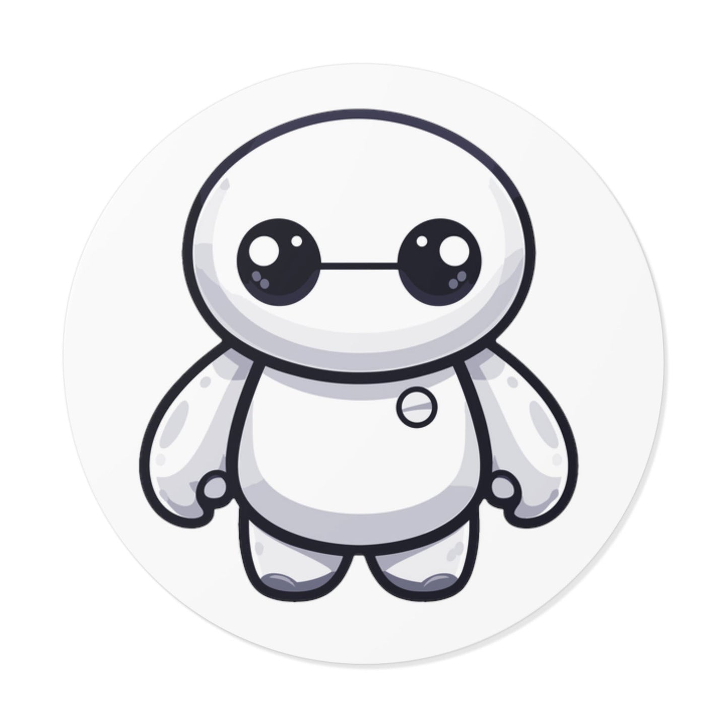 Baymax Round Vinyl Stickers - Little Luvin Stitches