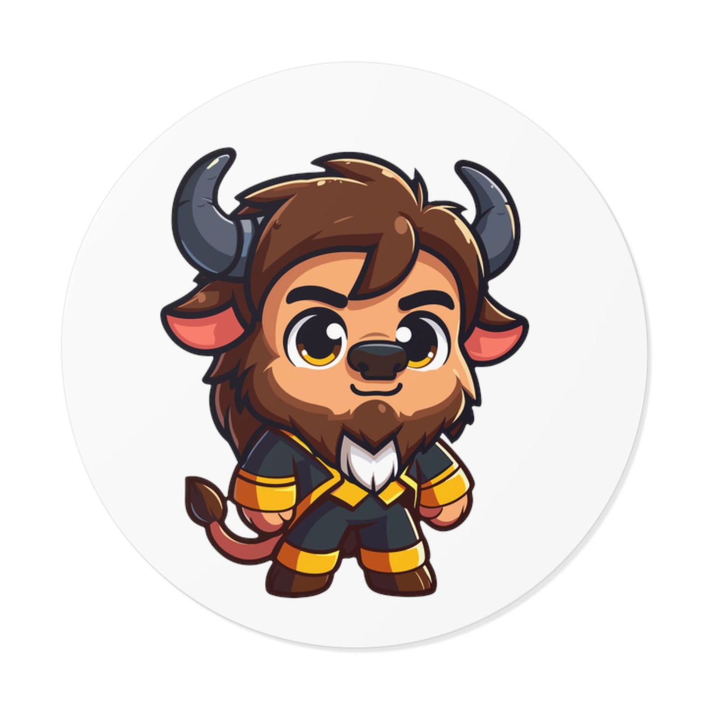 Beast Round Vinyl Stickers - Little Luvin Stitches