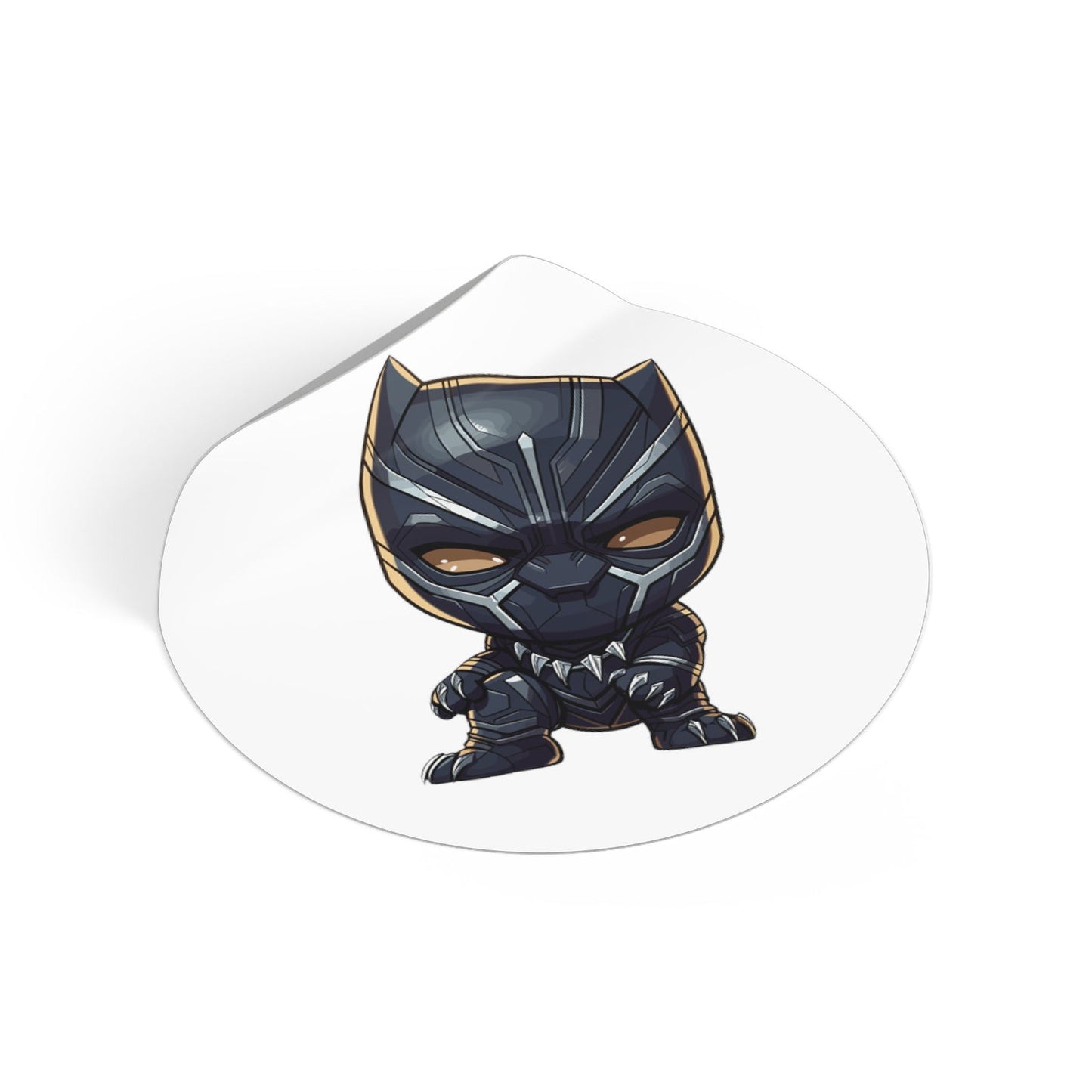 Black Panther Round Vinyl Stickers - Little Luvin Stitches