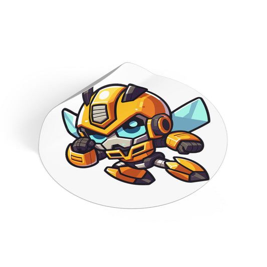 Bumblebee Round Vinyl Stickers - Little Luvin Stitches