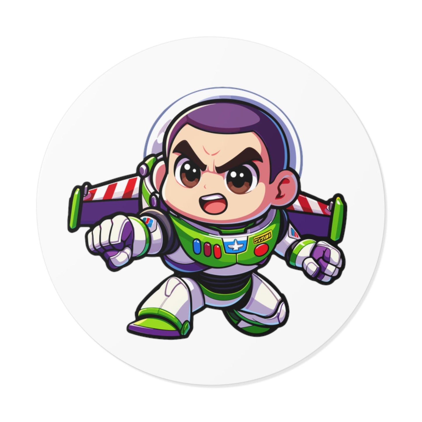 Buzz V2 Round Vinyl Stickers - Little Luvin Stitches