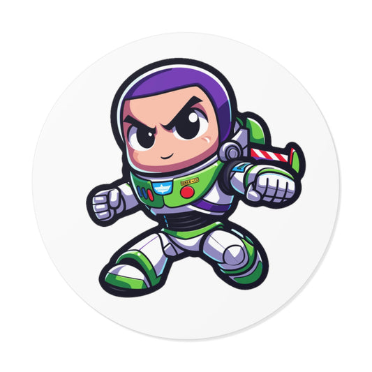 Buzz lightyear Round Vinyl Stickers - Little Luvin Stitches