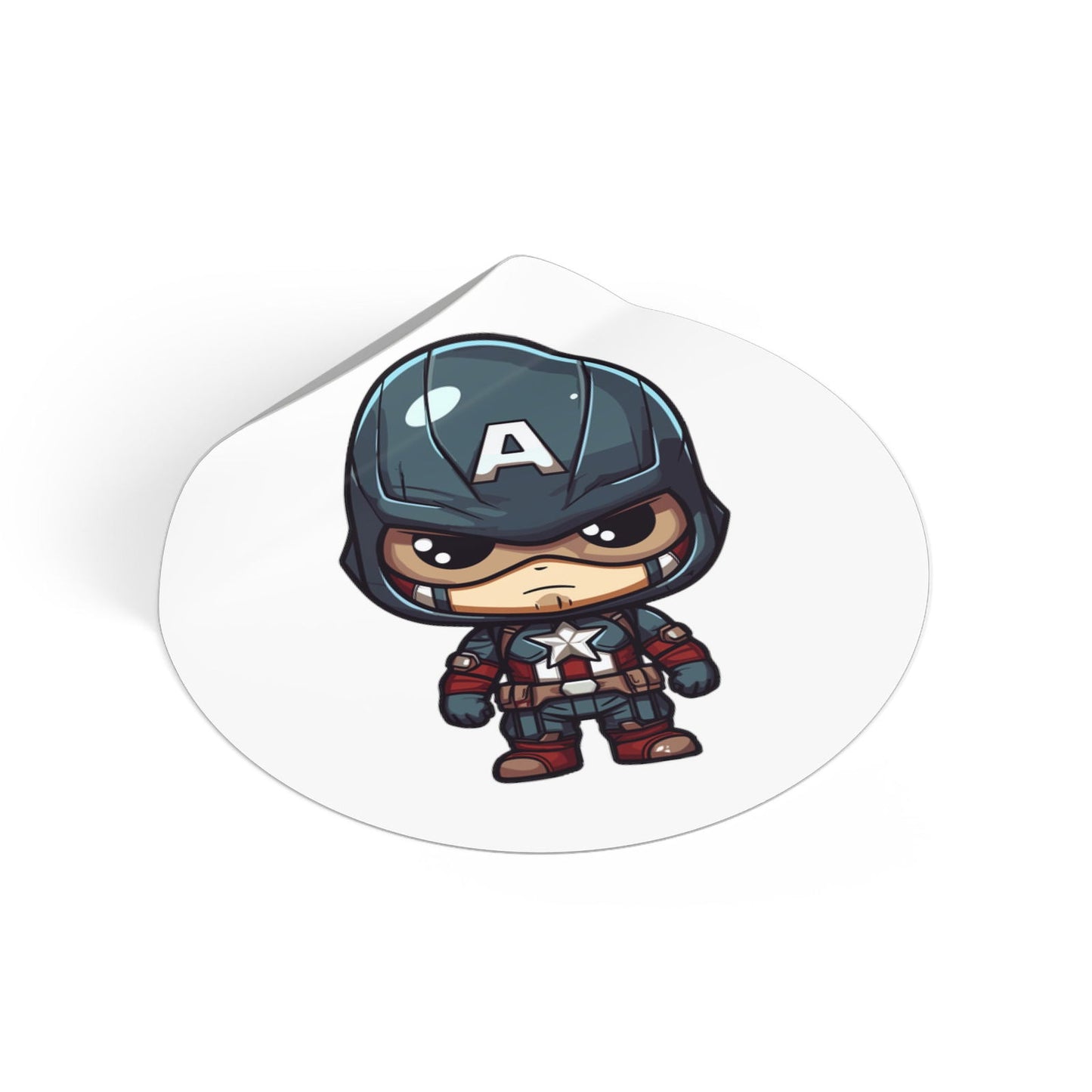 Captain America Round Vinyl Stickers - Little Luvin Stitches
