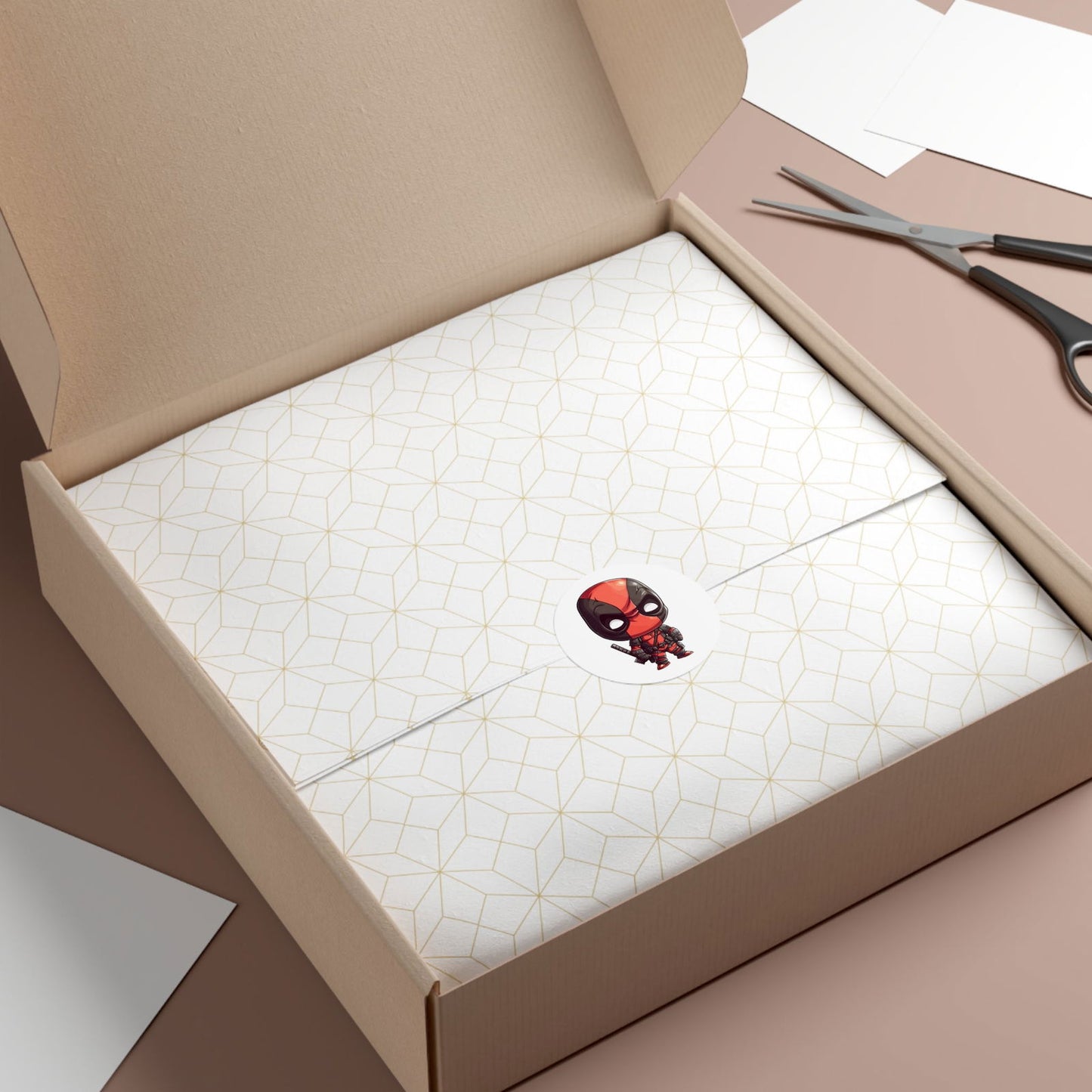 Chibi Deadpool Round Vinyl Stickers - Little Luvin Stitches
