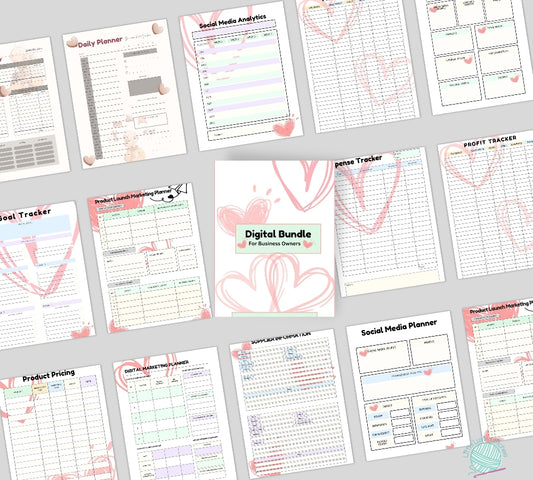 Digital Bundle for Small Business Owners,  Planner Inserts, Business Solutions