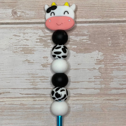 Cow  Beaded Crochet Hook - Little Luvin Stitches