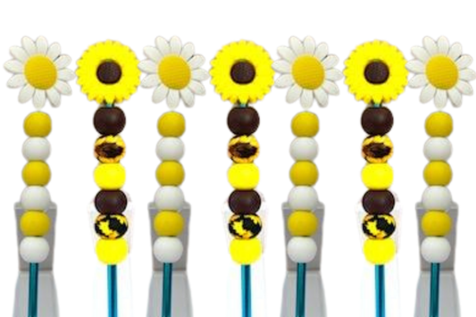 Daisy or Sunflower Beaded Crochet Hook - Little Luvin Stitches