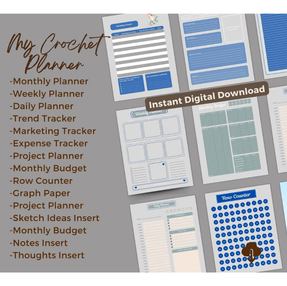 Digital Crochet Project Planner - Little Luvin Stitches