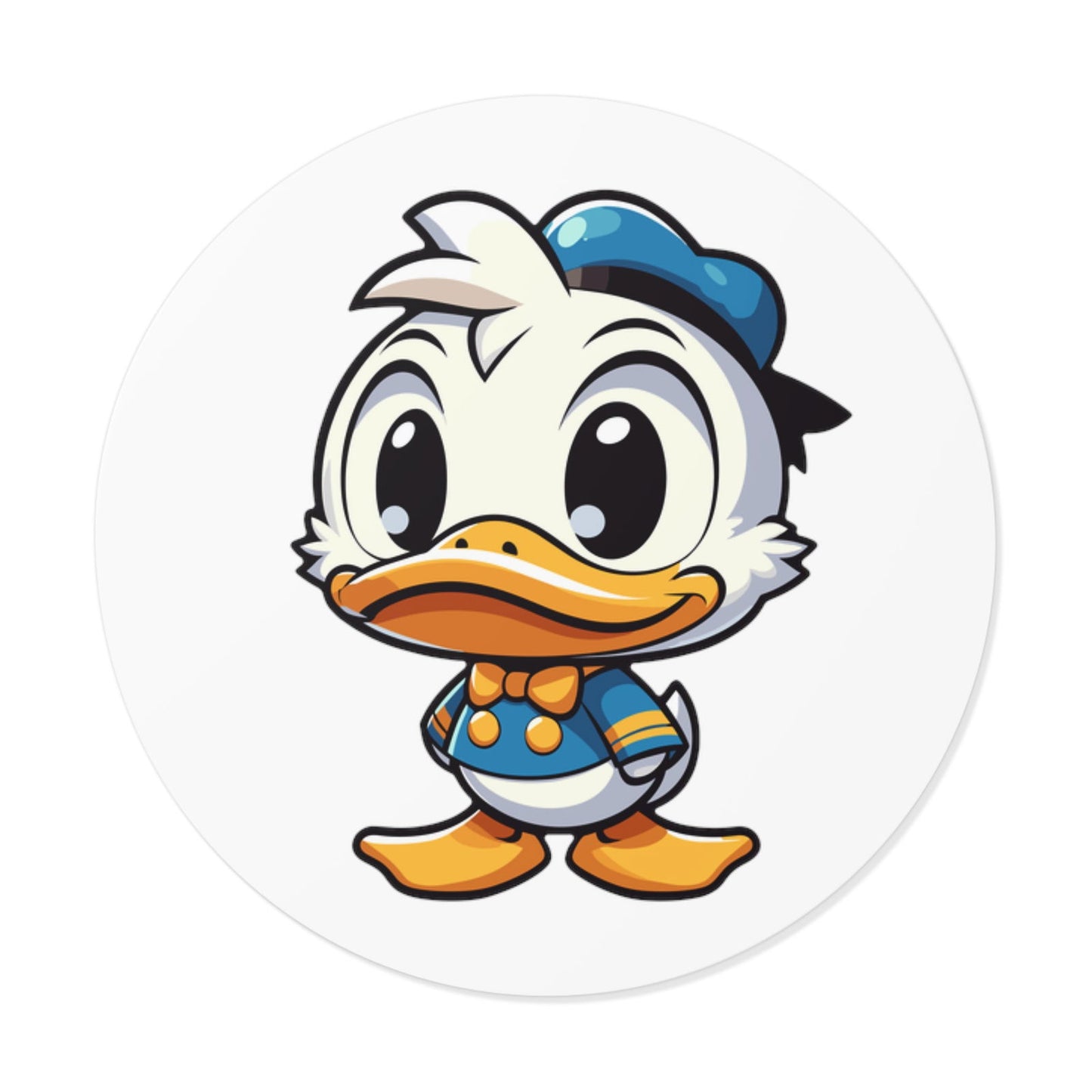 Donald Round Vinyl Stickers - Little Luvin Stitches