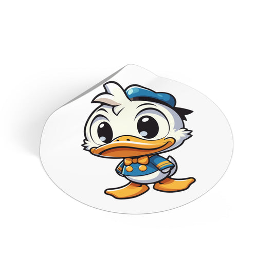 Donald Round Vinyl Stickers - Little Luvin Stitches