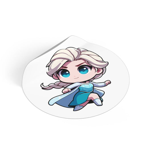 Elsa Round Vinyl Stickers - Little Luvin Stitches