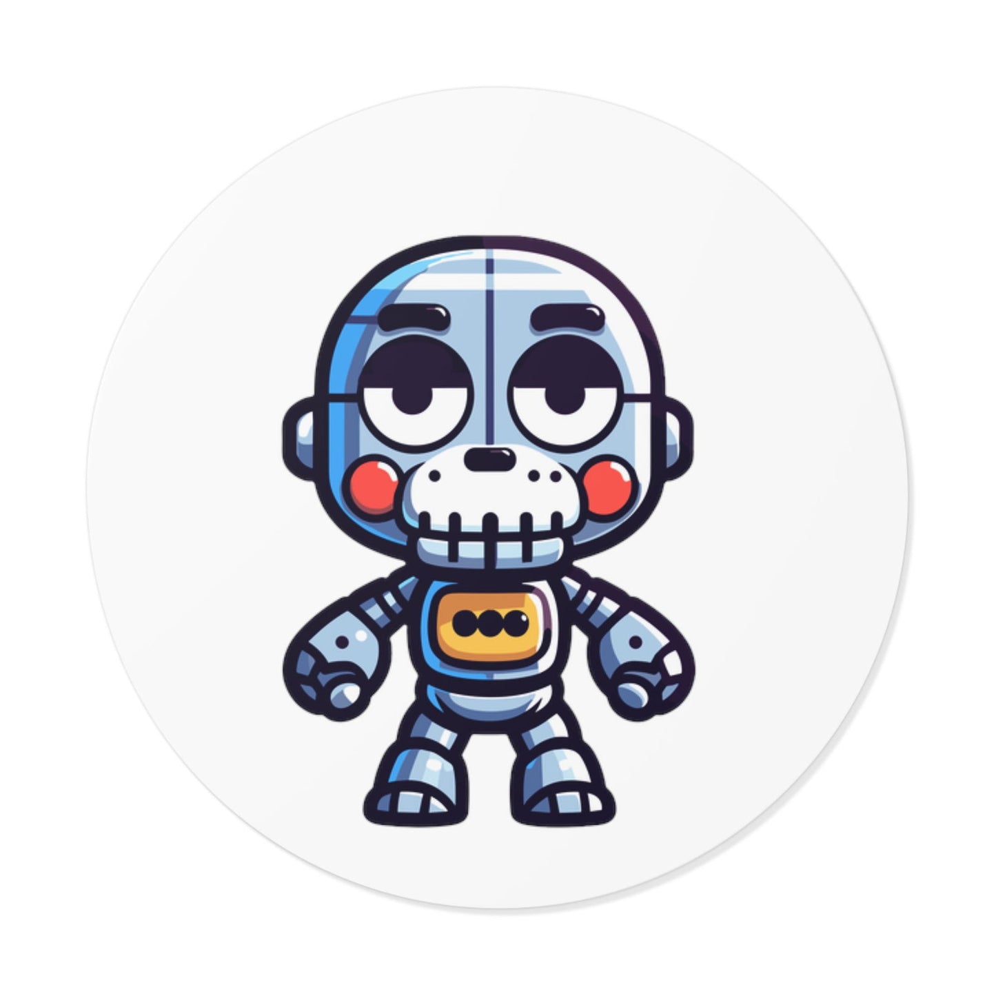 FNAF Endoskeleton Round Vinyl Stickers - Little Luvin Stitches