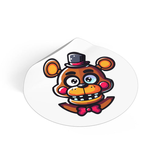 FNAF Freddy Round Vinyl Stickers - Little Luvin Stitches
