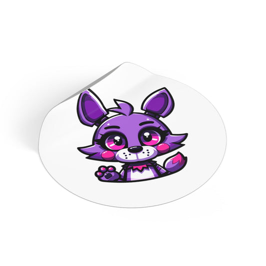 FNAF Roxy Round Vinyl Stickers - Little Luvin Stitches