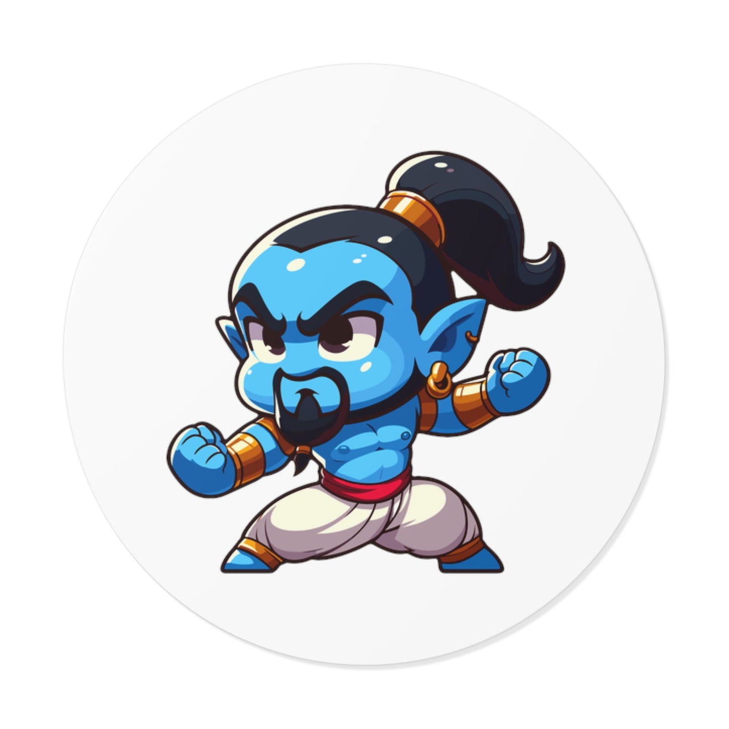 Genie Round Vinyl Stickers - Little Luvin Stitches