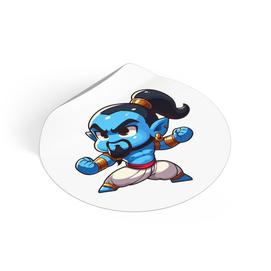 Genie Round Vinyl Stickers - Little Luvin Stitches