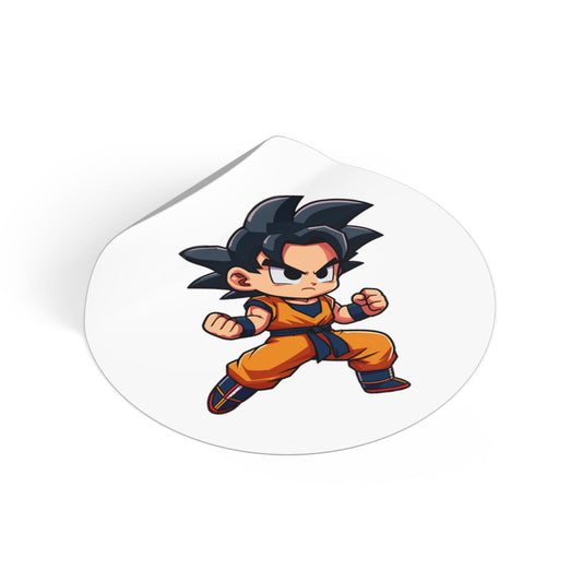 Goku Round Vinyl Stickers - Little Luvin Stitches