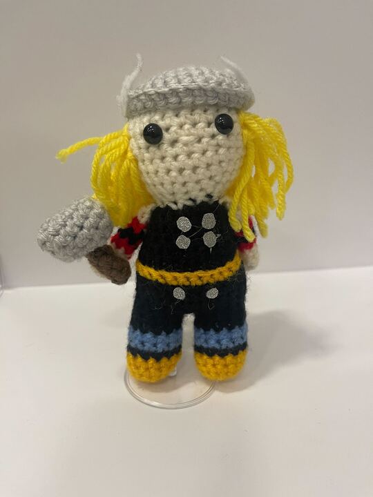 Hammer Hugging Hero Handmade Plushie - Little Luvin Stitches