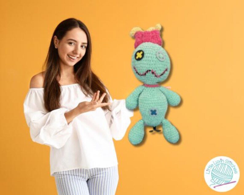 Handmade Jumbo Crochet Voodoo Doll - Little Luvin Stitches