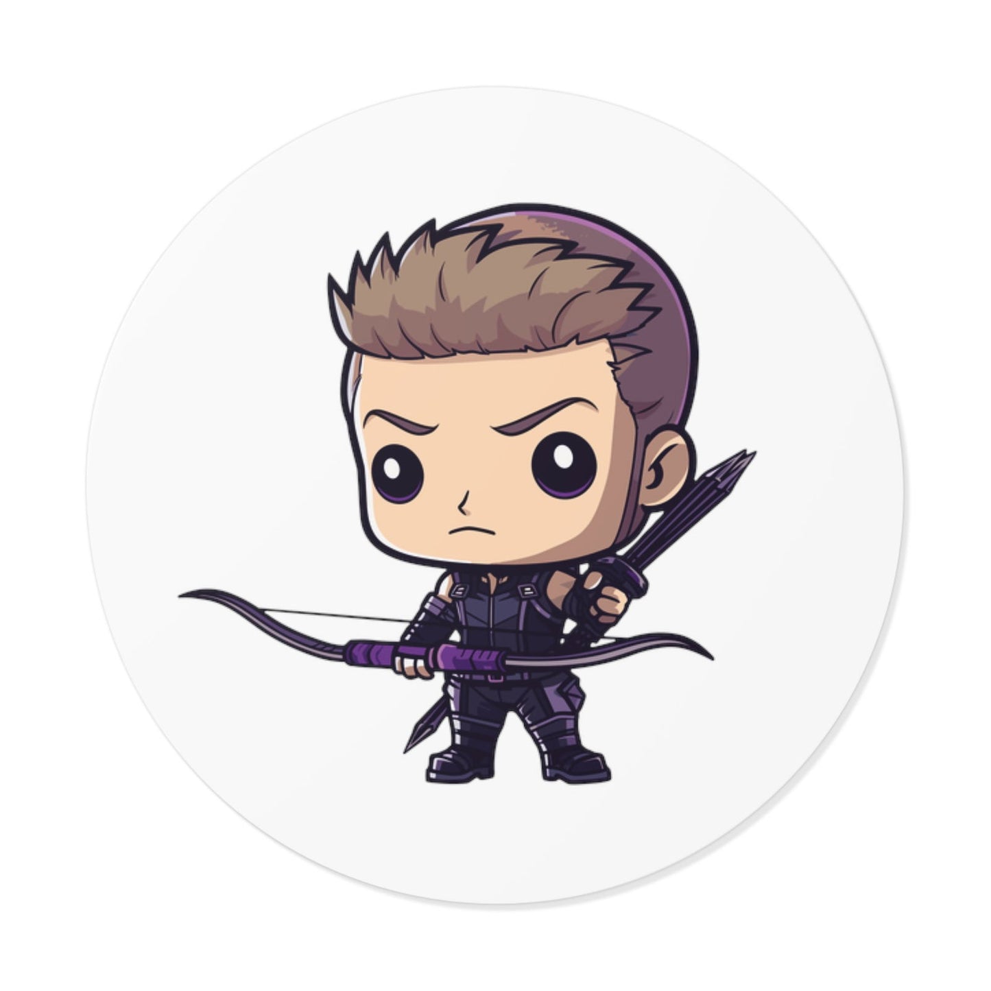 Hawkeye Round Vinyl Stickers - Little Luvin Stitches