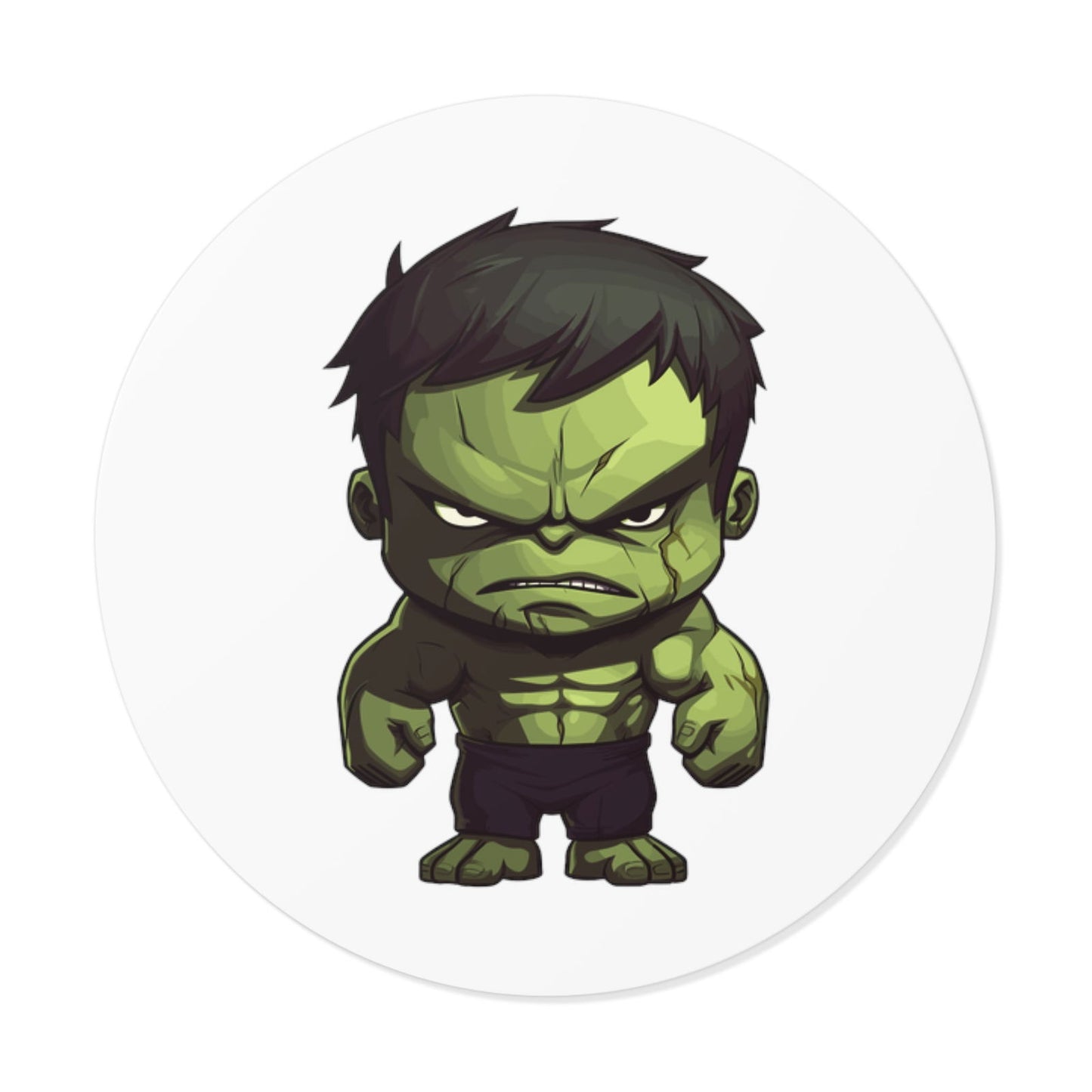 Incredible Hulk Round Vinyl Stickers - Little Luvin Stitches