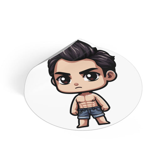Jacob Black Round Vinyl Stickers - Little Luvin Stitches