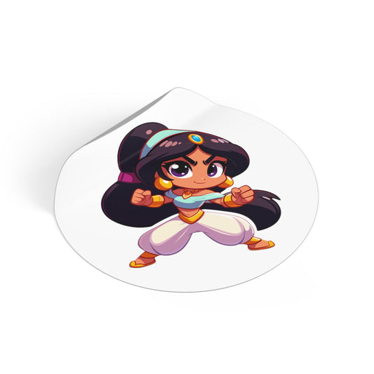 Jasmine Round Vinyl Stickers - Little Luvin Stitches