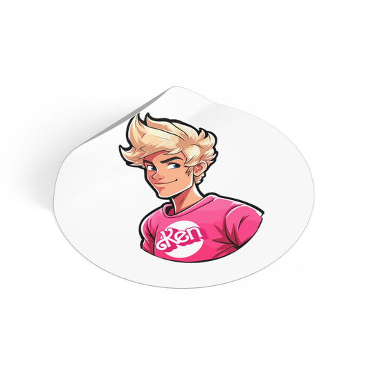 Ken Round Vinyl Stickers - Little Luvin Stitches