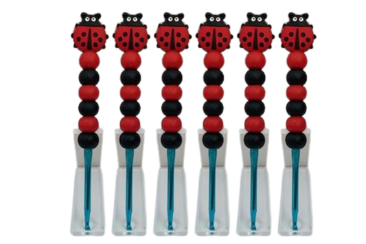 Lady Bug Beaded Crochet Hook - Little Luvin Stitches