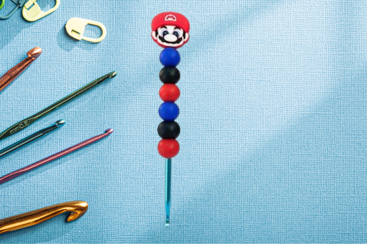 Mario Beaded Crochet Hook - Little Luvin Stitches