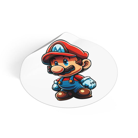 Mario Round Vinyl Stickers - Little Luvin Stitches