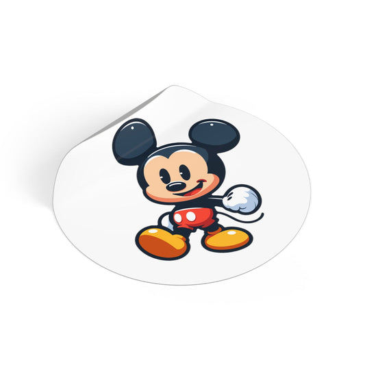 Mickey Round Vinyl Stickers - Little Luvin Stitches