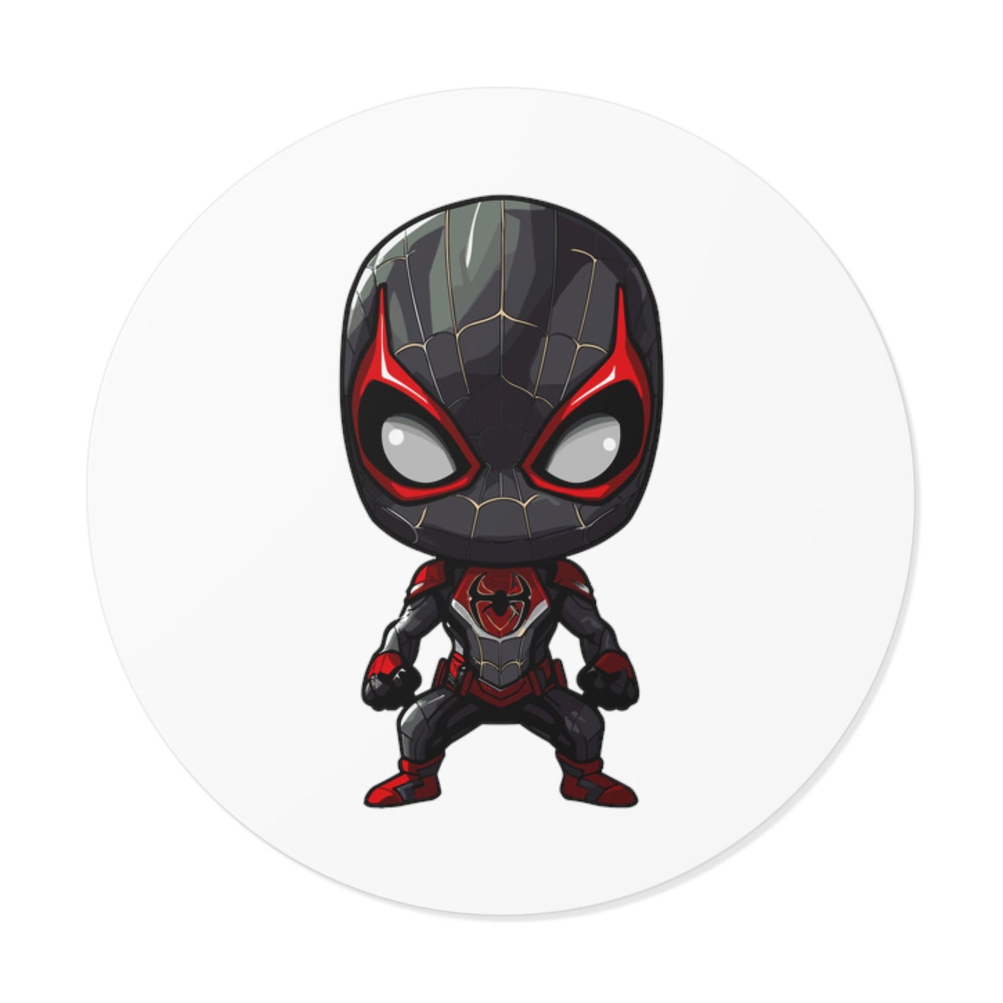 Miles Morales Round Vinyl Stickers - Little Luvin Stitches